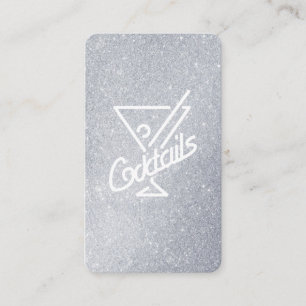 Cocktails / Glamour Glitter Business Card
