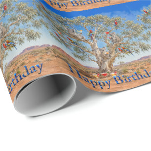 Cocktails Hour in the Gumtree Happy Birthday Wrapping Paper