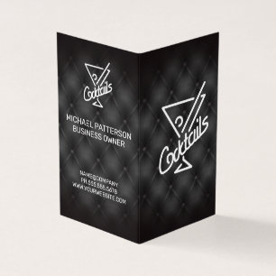 Cocktails Icon   Bar and Restaurant Upholstery Business Card