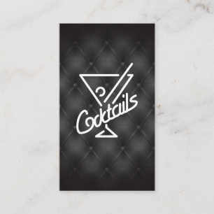 Cocktails Icon   Bar and Restaurant Upholstery Business Card
