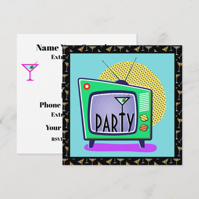 Cocktails Invitation (Front/Back)