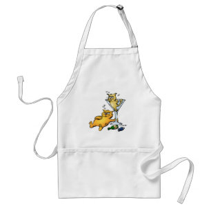 Cocktails & Kittens Cartoon Apron