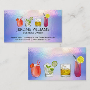 Cocktails   Mixology Bartender Business Card