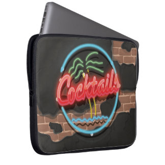 Cocktails Nightclub Neon Laptop Sleeve
