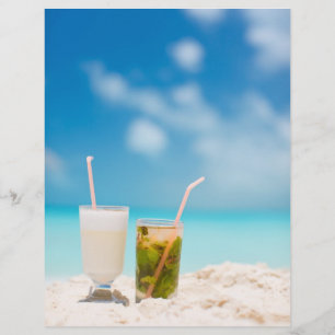 Cocktails on the beach flyer