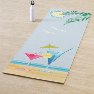 Cocktails on the Beach Yoga Mat