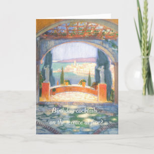 COCKTAILS ON THE TERRACE OF THE VILLA CARD