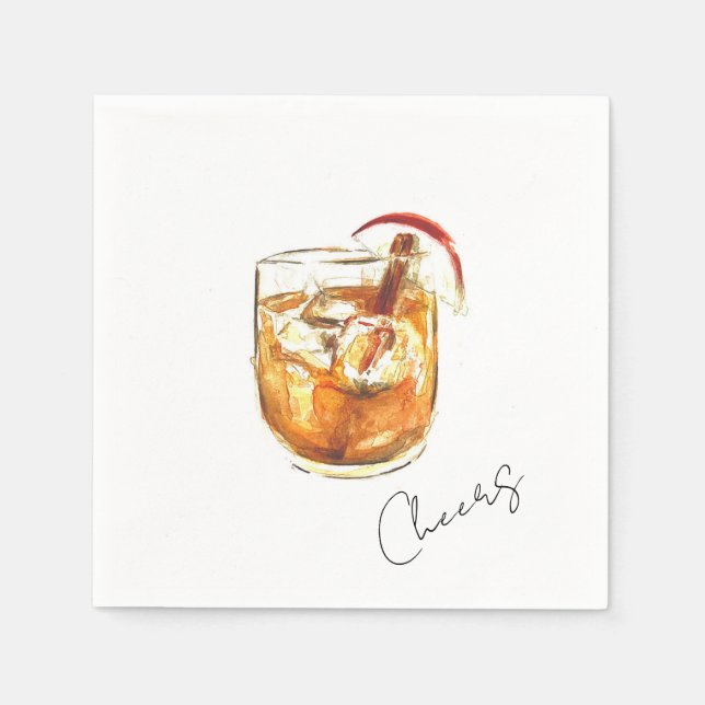 Cocktails Paper Napkin (Front)