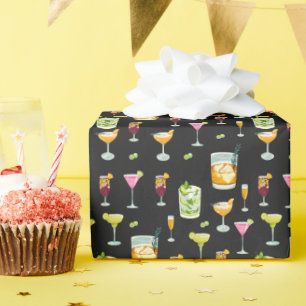 Cocktails Pattern Wrapping Paper