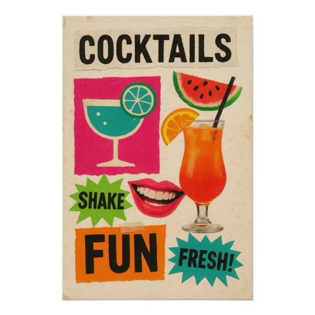 Cocktails Poster - Collage (Front)