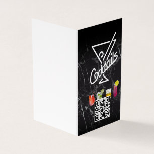 Cocktails QR Code Add Custom Business Card