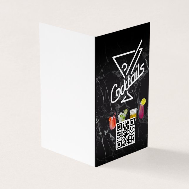 Cocktails | QR Code | Add Custom Business Card (Outside)