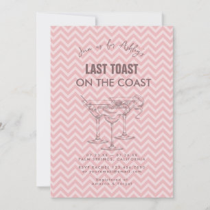 Cocktails Retro Bachelorette Weekend Invitation