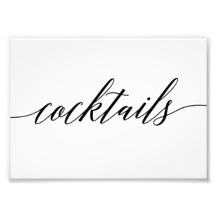 Cocktails Sign EDITABLE COLOR and SIZE MSC