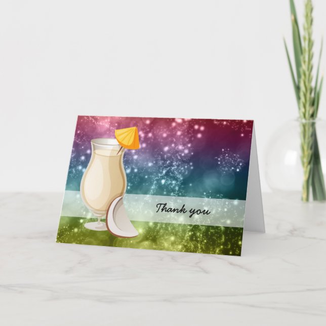 Cocktails Thank You Card (Front)