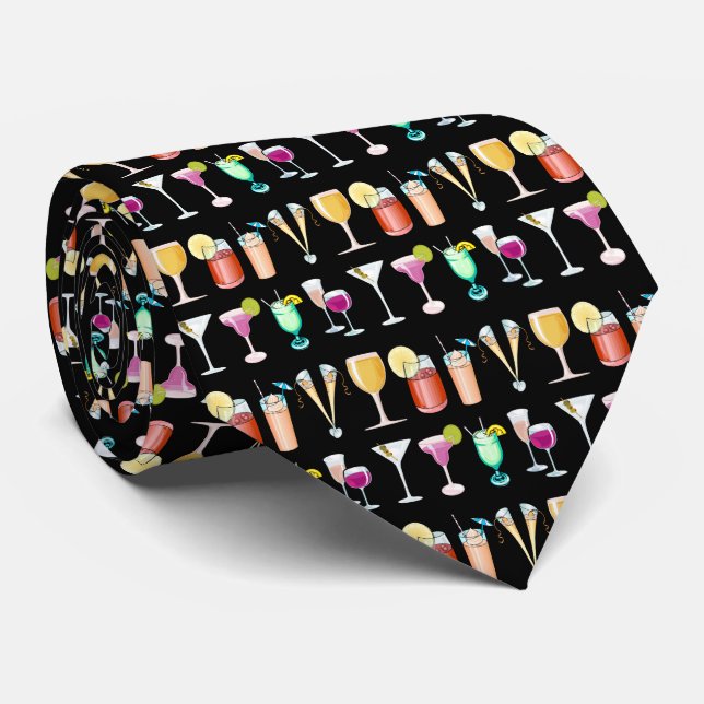 Cocktails Tie (Rolled)