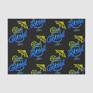 Cocktails Umbrella Drink Neon Sign Tissue Paper