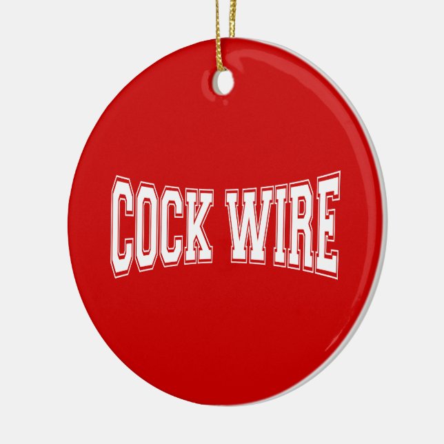 COCKWIRE CERAMIC TREE DECORATION (Left)