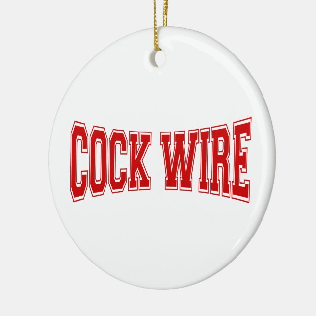 COCKWIRE CERAMIC TREE DECORATION (Left)