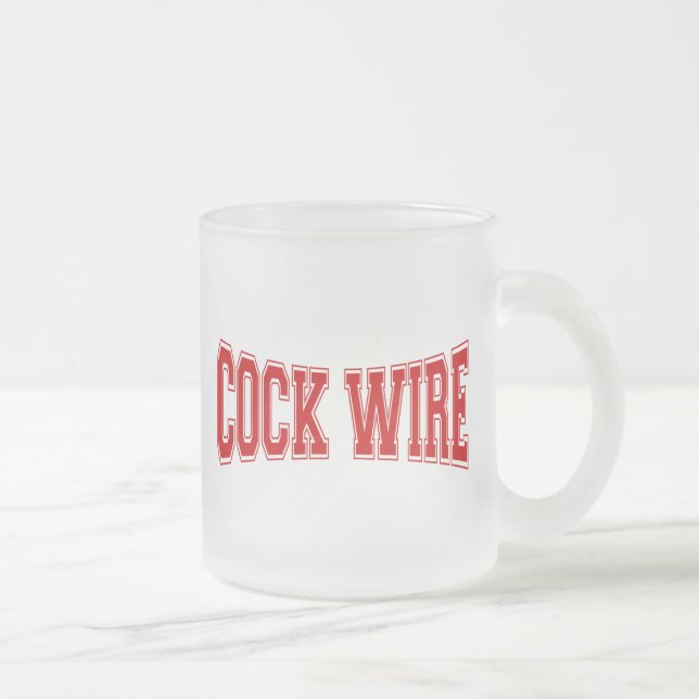 COCKWIRE FROSTED GLASS COFFEE MUG (Right)