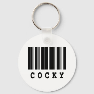 cocky barcode design key ring