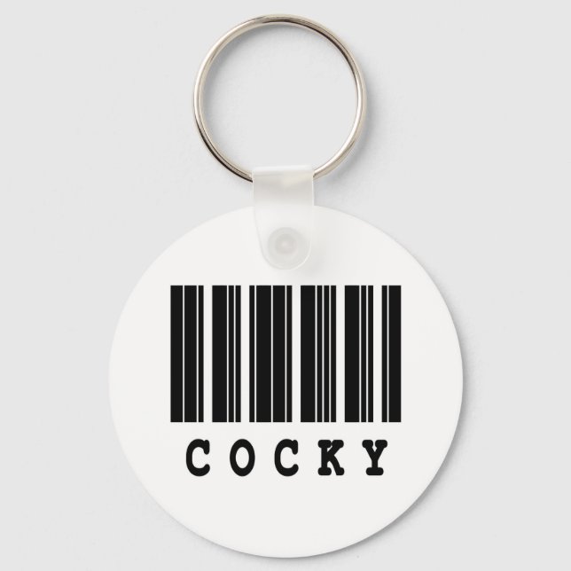 cocky barcode design key ring (Front)