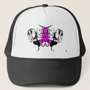 Cocky butterfly moth trucker hat