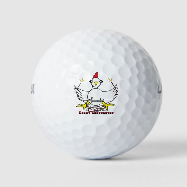 Cocky Contractor Golf Balls (Front)