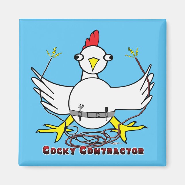 Cocky Contractor Magnet (Front)