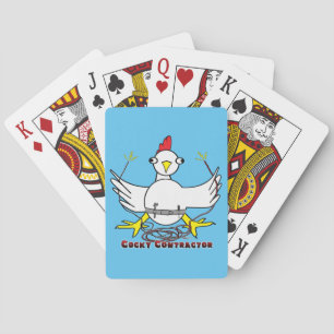Cocky Contractor Playing Cards