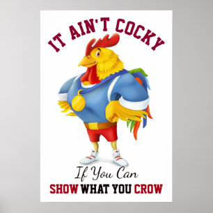 Cocky Rooster Poster