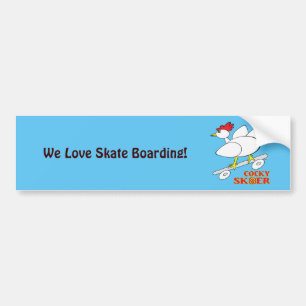 Cocky Skater Bumper Sticker
