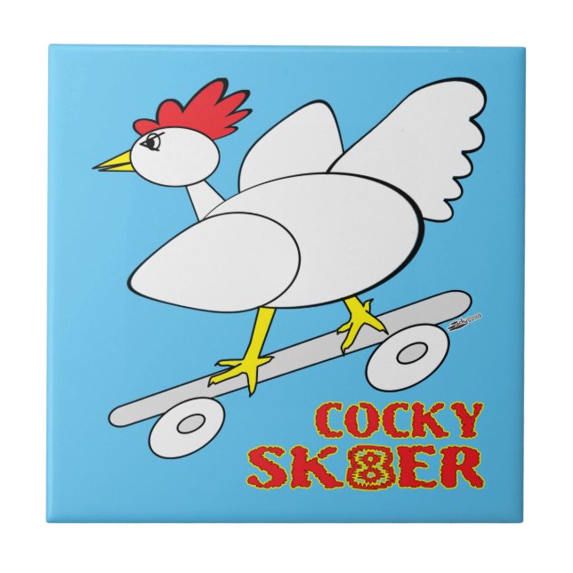 Cocky Skater Tile (Front)