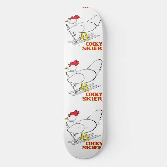 Cocky Skier Skateboard (Front)
