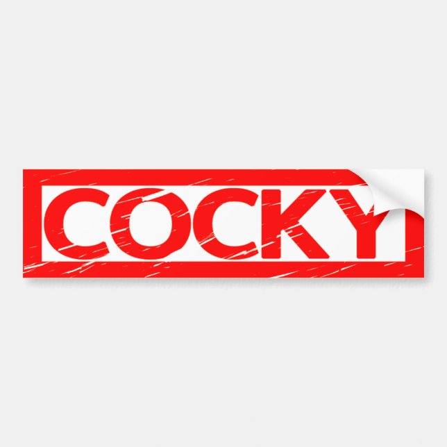 Cocky Stamp Bumper Sticker (Front)