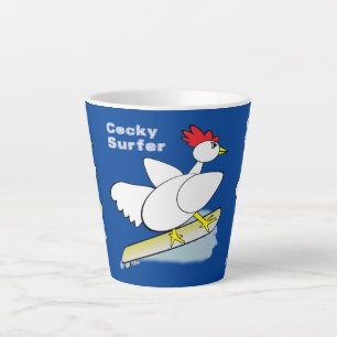 Cocky Surfer Latte Mug