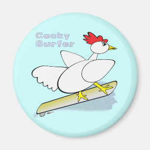 Cocky Surfer Magnet