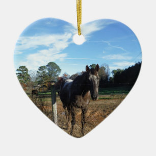 Coco and Cream brown horse Ceramic Tree Decoration