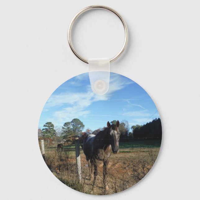 Coco and Cream brown horse Key Ring (Front)