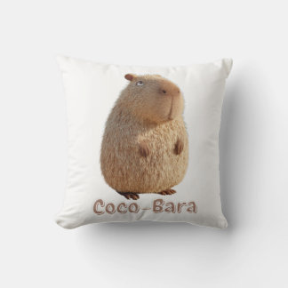 Coco-Bara Vibes. Capybara Core: Coconut Couture  Cushion