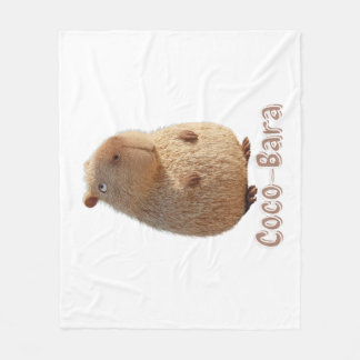 Coco-Bara Vibes. Capybara Core: Coconut Couture  Fleece Blanket