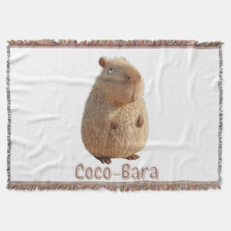 Coco-Bara Vibes. Capybara Core: Coconut Couture  Throw Blanket