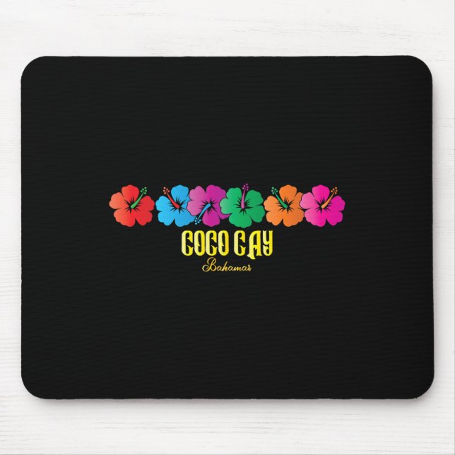Coco Cay Bahamas Souvenirs Family Vacation Cruise  Mouse Mat (Front)