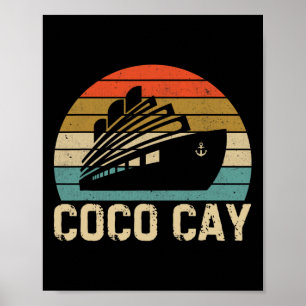 Coco Cay Byhamas Vintage Retro Souvenirs  Poster