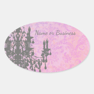 Coco Chandelier - CHANGE COLOR / SHAPE / SIZE Oval Sticker