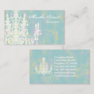 Coco Chandelier COLOR / PAPER / SHAPE OPTIONS - Business Card