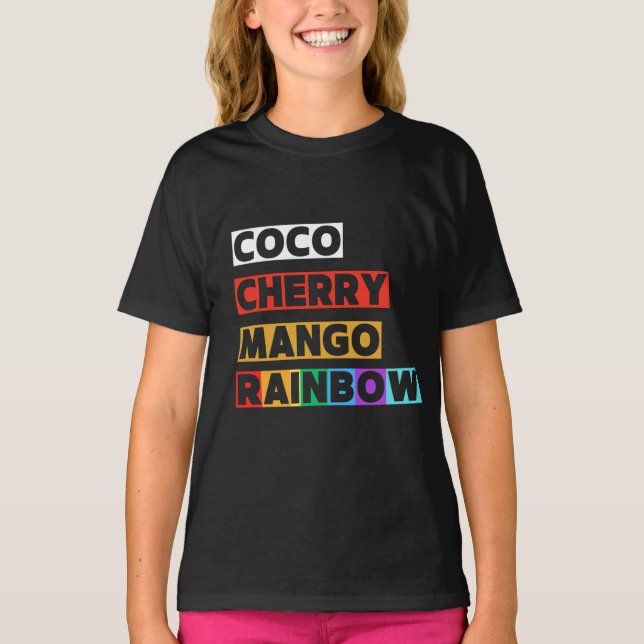 Coco Cherry Mango Rainbow Icy Kids  T-Shirt (Front)