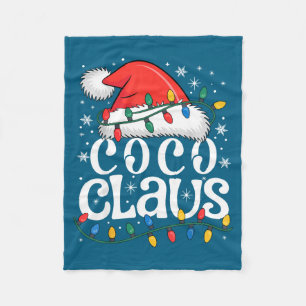 Coco Claus Funny Xmas Christmas Grandma Holiday St Fleece Blanket