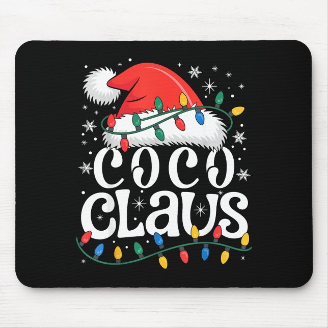 Coco Claus Funny Xmas Christmas Grandma Holiday St Mouse Mat (Front)