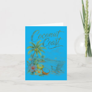 Coco Coast Tropical Beach Chair Watercolor Card